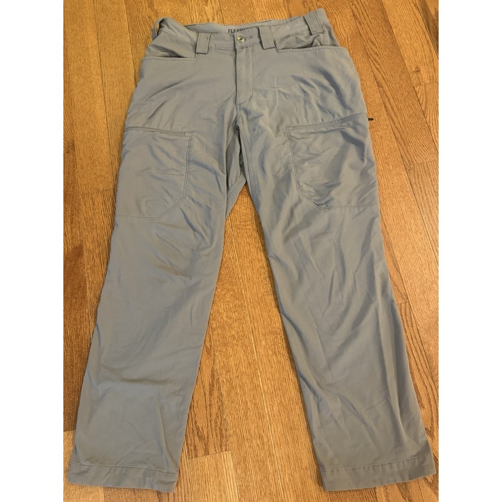 Duluth Trading Mens Pants 32x30 Gray Flexpedition Cargo Relaxed Fit Workwear
